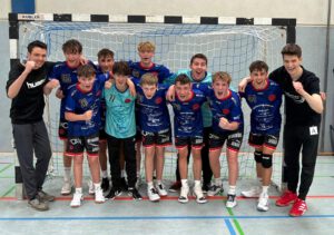 Mehr über den Artikel erfahren Männliche B-Jugend erkämpft starken Heimsieg gegen SV Salamander Kornwestheim 2 – 23:19 in der Stadionhalle